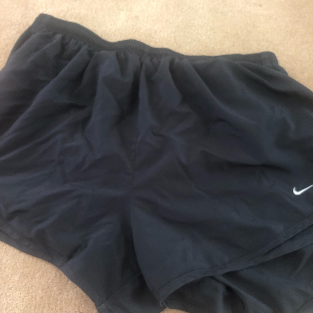 All black Nike shorts with liner attached